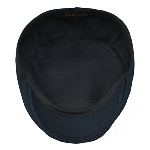 STARANCE Men Thin Cotton Gatsby Newsboy Cap - color: Navy, size: 7 1/4