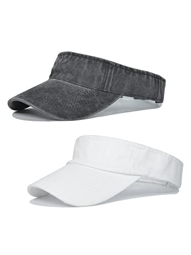 Century Star Visors for Women Mens Sun Visor Hats Sports Outdoor Tennis Running Adjustable Beach Cap Sun Protection - color: Z Black& White