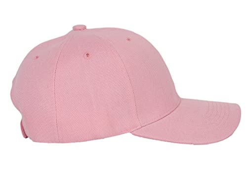 TOP HEADWEAR 12-Pack Adjustable Baseball Hat - color: Light Pink