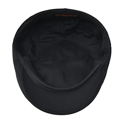 STARANCE Men Thin Cotton Gatsby Newsboy Cap - color: Black, size: 7 3/4