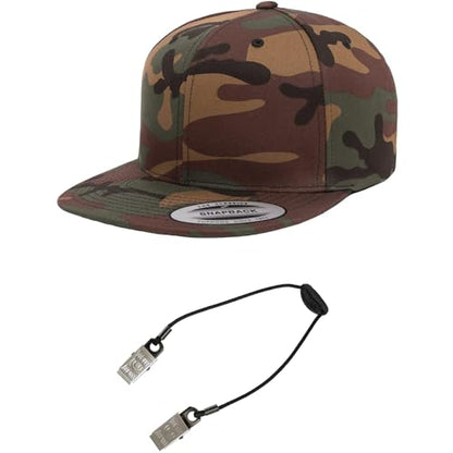 Yupoong Classics 6089 Wool-Blended Snapback Cap Bundle w/Cap Catcher - color: Green Camo