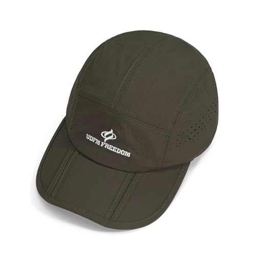 Clakllie Quick Dry 5 Panel Cap for Men Summer Folding Outdoor Hat Breathable Baseball Cap Unstructured Running Hiking Hats - color: Bs26zd01-taupe