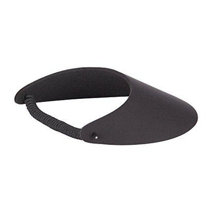 Fabric Foam Sun String Visor - color: Black