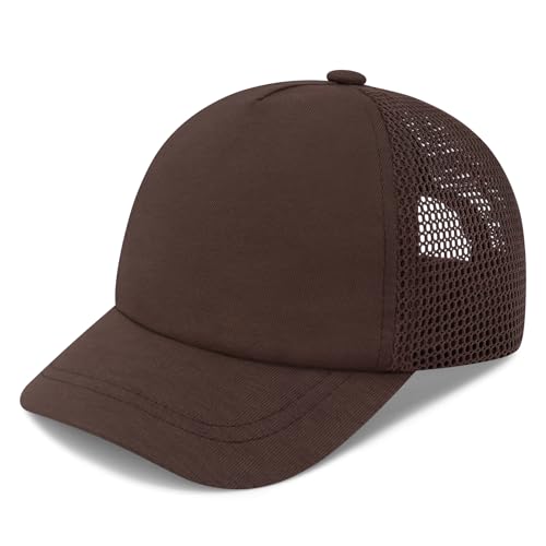 Olreco Baby Baseball Cap Toddler Baseball Hat with Mesh Infant Hat for Baby Boy Hats Toddler Ball Cap Kids Trucker Hats Girls - color: Coffee Brown, size: 2-5T