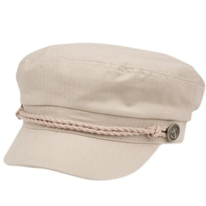 EPOCH Men's Summer Cotton Greek Fisherman Sailor Fiddler Driver Hat Flat Cap - color: A Stone