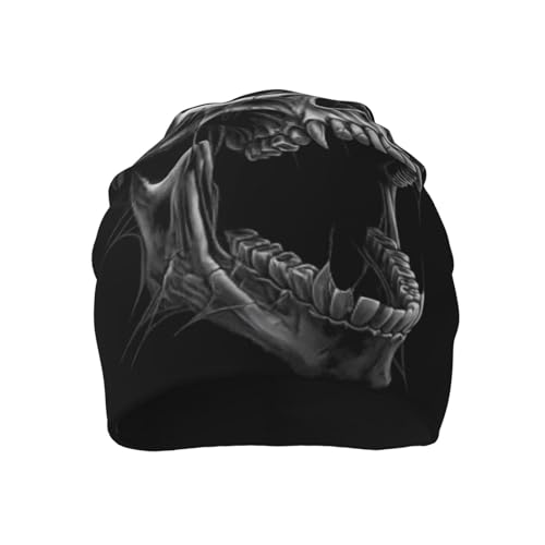 Slouchy Beanie Hat Skull Cap Chemo Headwear Baggy Hats for Men Women Running Cycling - color: Gothic Skull