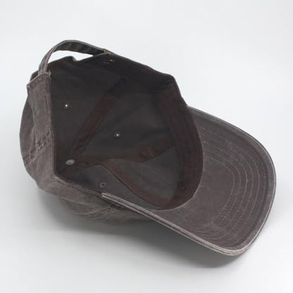Classic Blank Dad Hat Cotton Adjustable Strap Baseball Cap - color: Brown Washed