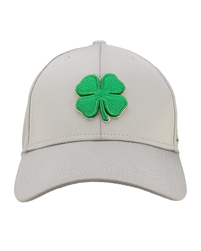 Black Clover Premium Flex Cap - color: 134 - Silver Hat/3d Kelly Green Clover, size: Small-Medium