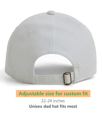 Linen Cotton Baseball Cap, Summer Breathable Dad Hat Men Women - color: White