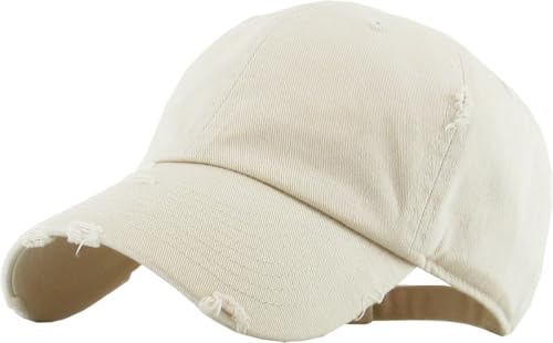 KBETHOS Vintage Washed Distressed Cotton Dad Hat Baseball Cap Adjustable Polo Trucker Unisex Style Headwear - color: Stn Vintage
