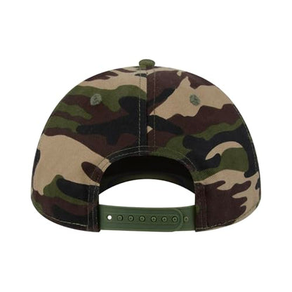 TOPTIE 5 Panel Trucker Hat Snapback Adjustable Cotton Sun Cap for Men - color: Army Green Camo