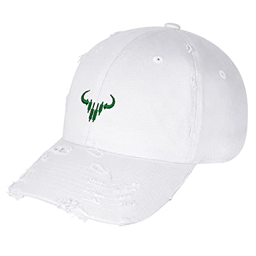 JPAK Bulls Vintage Dad Hat Embroidered Cap NASDAQ Symbol, Stocks - color: White