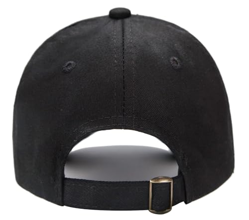 Edoneery Kids Baseball Hat, Adjustable Cotton Cap - color: Black, style: 9-14 Years