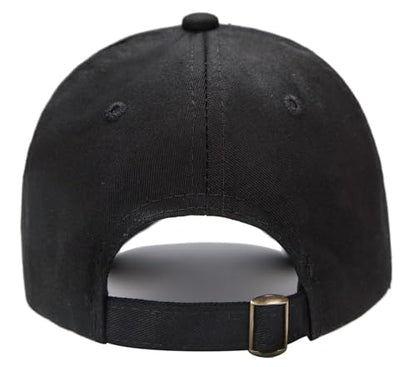 Edoneery Kids Baseball Hat, Adjustable Cotton Cap - color: Black, style: 9-14 Years