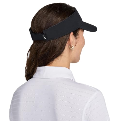 Nike Unisex Adult Dri-FIT Ace Visor Hat | Mens and Womens - color: Black/Anthracite/White, size: One Size