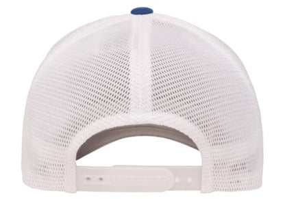 Flexfit 110M Trucker Mid-Profile Mesh Back Snapback Cap - color: Royal/White