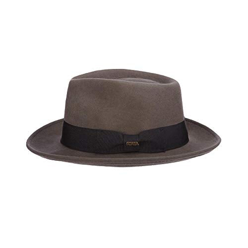Scala Classico Men's Crushable Wool Felt Fedora - color: Grey, size: X-Large