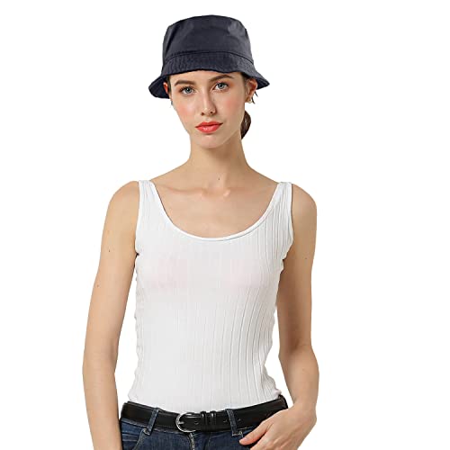 Falari Men Women Unisex Cotton Bucket Hat 100% Cotton Packable for Travel Fishing Hunting Summer Camp - color: Charcoal, size: Small-Medium