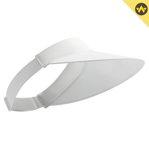 WANDER Running Sun Visor Hat Wide Brim UPF 50+ Mesh Cap for Women - color: White