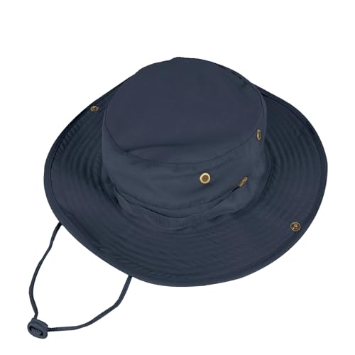 Sun Hats for Men Women Bucket Hat UPF 50+ Boonie Hat Foldable UV Protection Hiking Beach Fishing Summer Safari - color: 1pack-navy