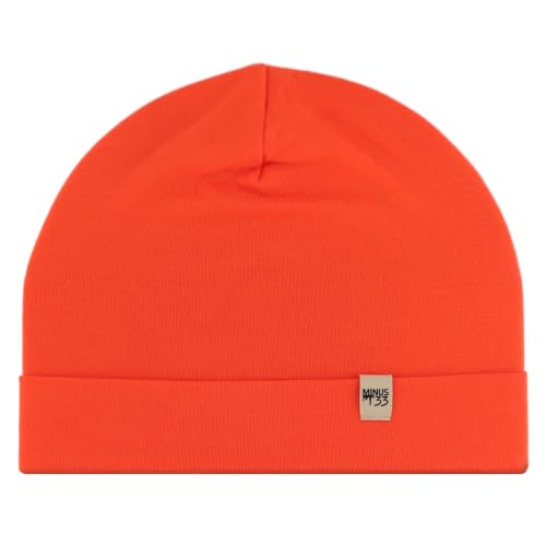 100% Merino Wool Cuff Beanie - Warm Winter Hat - Novelty Beanie - Toque - color: Blaze Orange