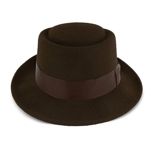 Stetson Cranston Men's Wool Dress Hat - color: Chocolate, size: Medium