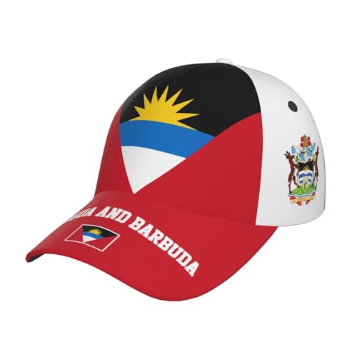 National Flags Baseball Cap for Men Women, Adjustable Trucker Hat Sun Visor Caps, Outdoor Dad Cap Patriotic Hat - color: Antigua and Barbuda Flag