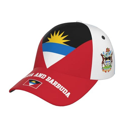 National Flags Baseball Cap for Men Women, Adjustable Trucker Hat Sun Visor Caps, Outdoor Dad Cap Patriotic Hat - color: Antigua and Barbuda Flag