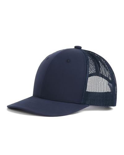 Zylioo XXL Trucker Hat for Big Heads Men Women,2 Tone Mesh Snapback Cap - color: Navy Blue, size: Medium-Large