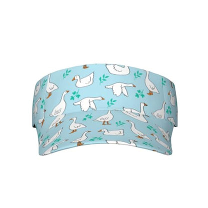 Unisex Adjustable Sports Sun Visor - color: Floral Goose
