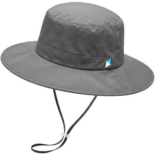 Seektop UPF 50+ Sun Hat for Men Women, Adjustable Wide Brim Fishingt Hat - color: Dark Grey