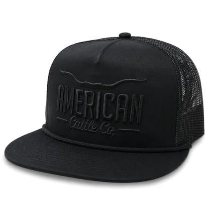 Longhorn Adjustable Snapback Western Hat - color: Black