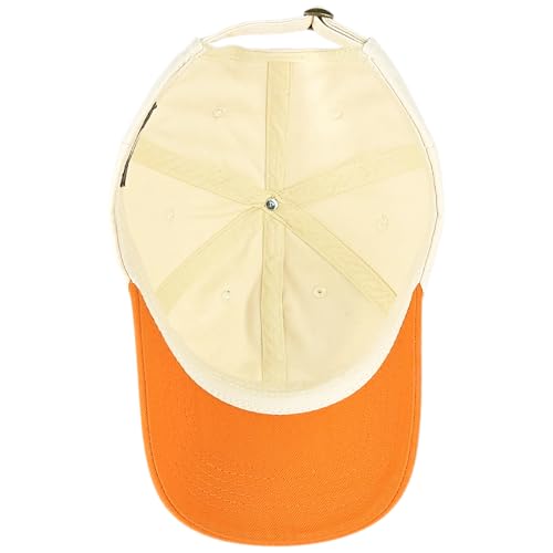 E BY ELIDAN Two Tone Dad Hat, Low Profile Baseball Cap - color: Cream Russet Orange