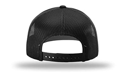 Richardson 112 Classic Six-Panel Adjustable Snapback Trucker Cap - color: Black (Youth)