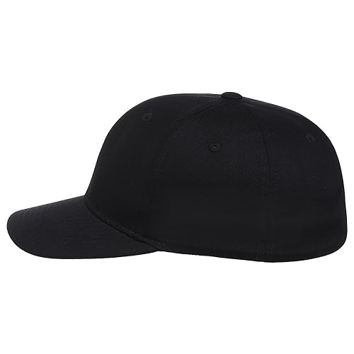 Lids Blank All Star Classic Structured Stretch Fitted Baseball Cap – Curved Bill Hat for Men and Women - color: Black, size: Large-X-Large