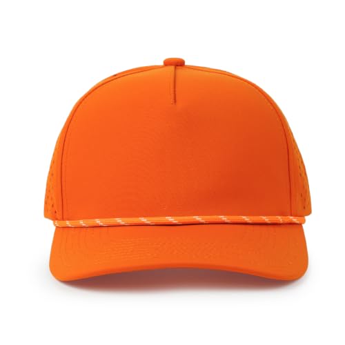 HH HOFNEN Quick Dry Baseball Cap Snapback Golf Trucker Hat for Men Women - color: Orange