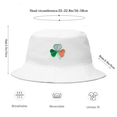 Bucket Hat for Men Women Funny Holiday Fishing Hat Cute Fisherman Cap - color: Stp White