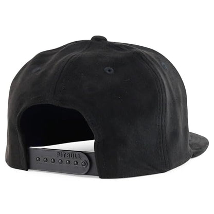 Trendy Apparel Shop Plain Suede Flat Bill Snapback Cap - color: Black