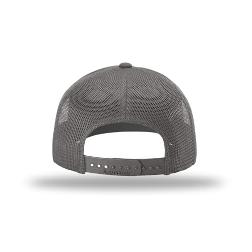 Richardson 112 Classic Six-Panel Adjustable Snapback Trucker Cap - color: Charcoal