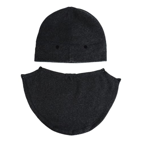Timberland Men’s 2-in-1 Fleece Balaclava - Water Resistant, Convertible Hood with Face Cover, Soft Fleece for Cold Weather - color: Black