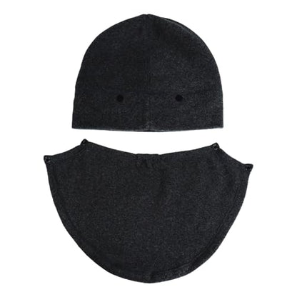 Timberland Men’s 2-in-1 Fleece Balaclava - Water Resistant, Convertible Hood with Face Cover, Soft Fleece for Cold Weather - color: Black