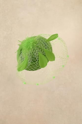 BABEYOND Fascinators Hats for Women Tea Party Pillbox Derby Wedding Hat - color: Green