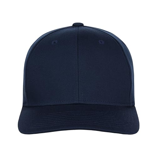 Lids Blank All Star Classic Structured Stretch Fitted Baseball Cap – Curved Bill Hat for Men and Women - color: Navy, size: Large-X-Large