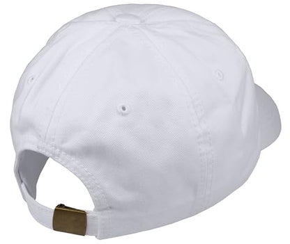 Gelante Cotton Twill Washed Unstructure Baseball Cap - Adjustable Blank Hat for Men Women - Wholesale Bulk Lot of 6 Pack - color: Solid White