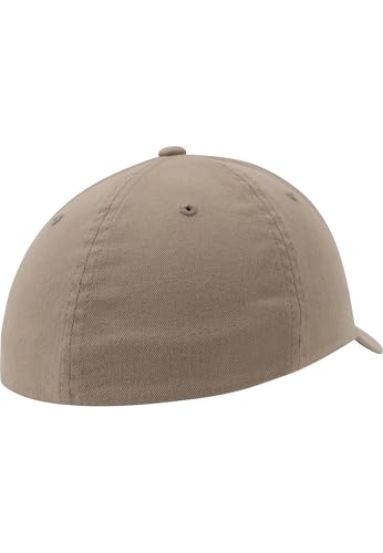 Flexfit Garment Washed Cotton Dad Hat Caps, Unisex, Garment Washed Cotton Dad Hat - color: Khaki, size: Small