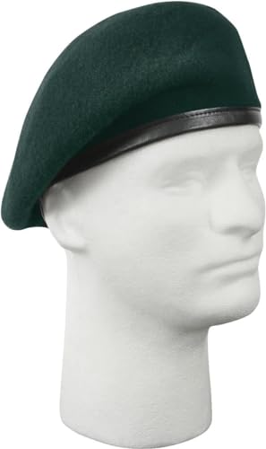 SILAK Traditional Army Style Cap with Metal Eagle Badge – Che Guevara Inspired, Woolen French Beret Hat for Men and Women - color: Green
