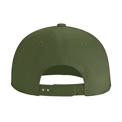 Custom Snapback Hats for Men Personalized Hip Hop Flat Bill Brim Baseball Cap Add Your Own Text Photo Logo - color: Single Color - Green