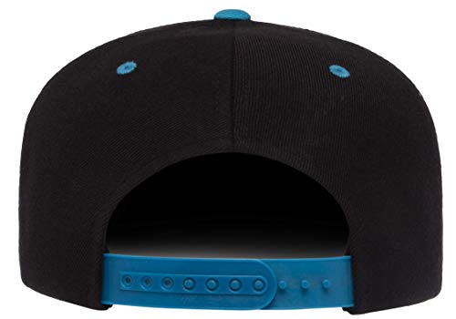 Flexfit Unisex Adult Yp Classics Premium Snapback Cap – 2-Tone - color: Black/Teal