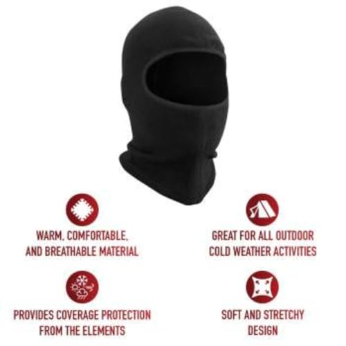 Rothco Polar Fleece Adjustable Balaclava (US, Alpha, One Size, Black)