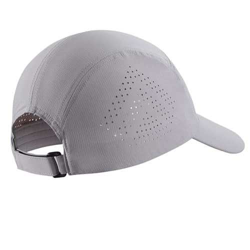 Home Prefer Mens Womens UPF50+ Quick Dry Sun Hat Lite UV Protection Hat Baseball Caps Golf Cycling Fishing Sports Running Hat - color: Light Grey